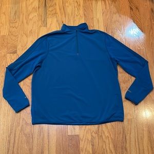 Champion Size XXL blue top Running Long Sleeve Reflectors 3/4 zipper
